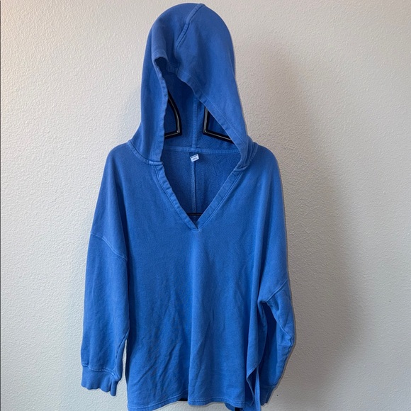 Old Navy Tops - Old Navy Oversized Blue Hooded Sweatshirt